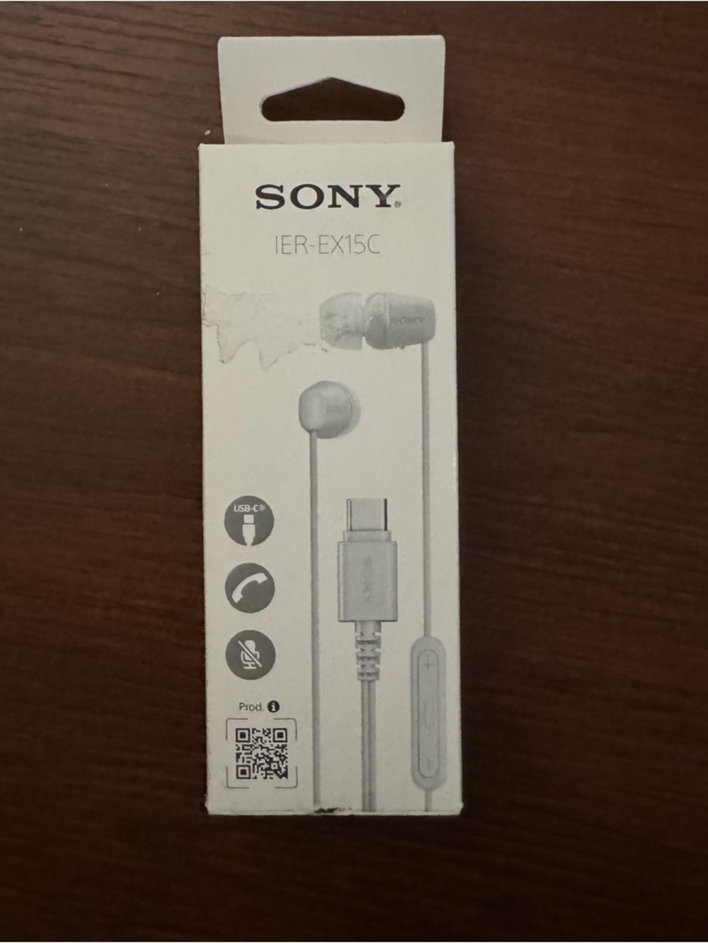 Sony IER-EX15C Wired In-Ear Headphones - White